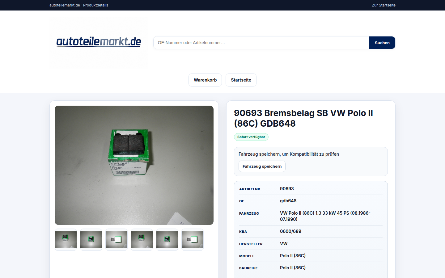 autoteilemarkt.de homepage